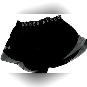 Small Under Armour loose fit, black/gray athletic shorts running